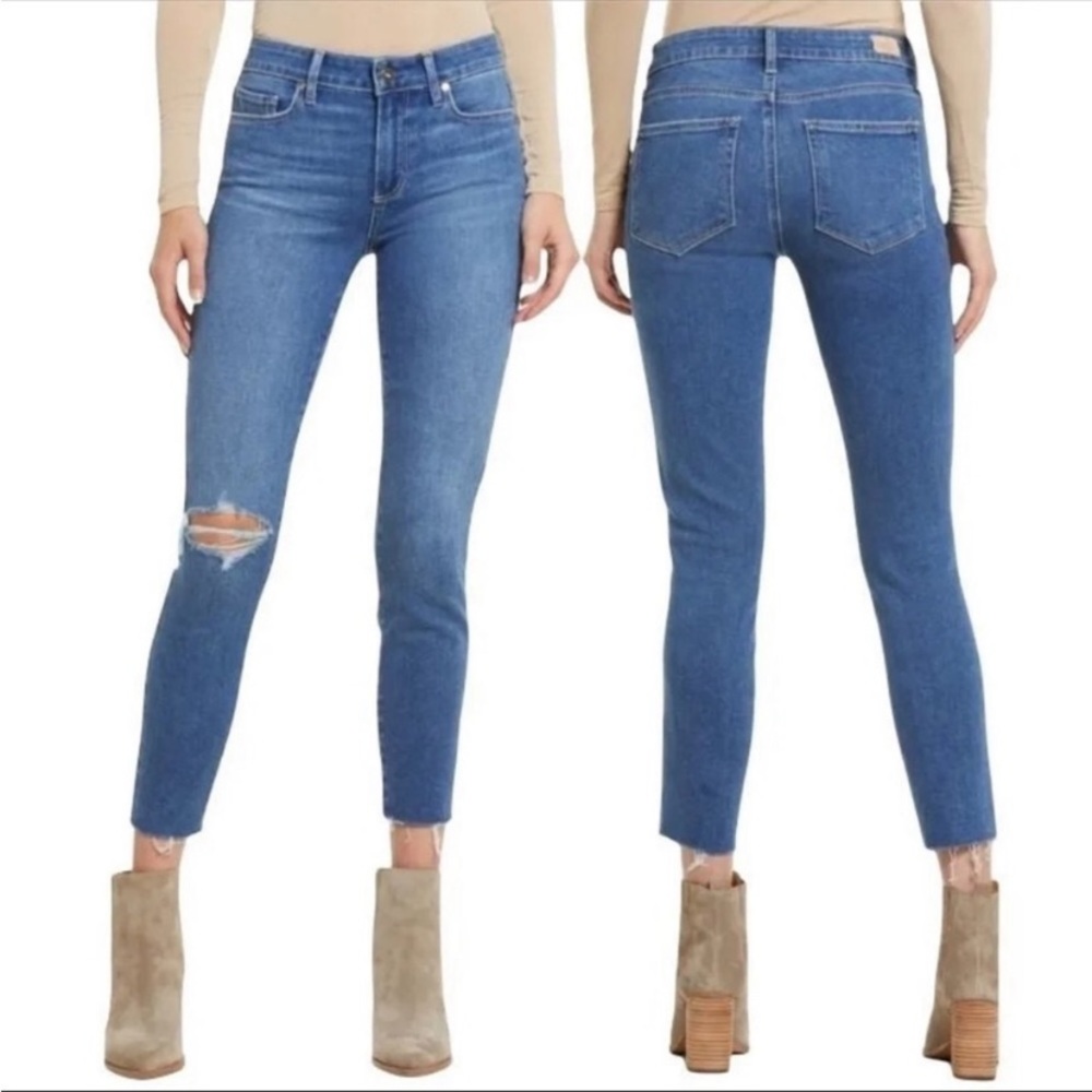 Paige Verdugo Crop Ripped Jeans size 24
